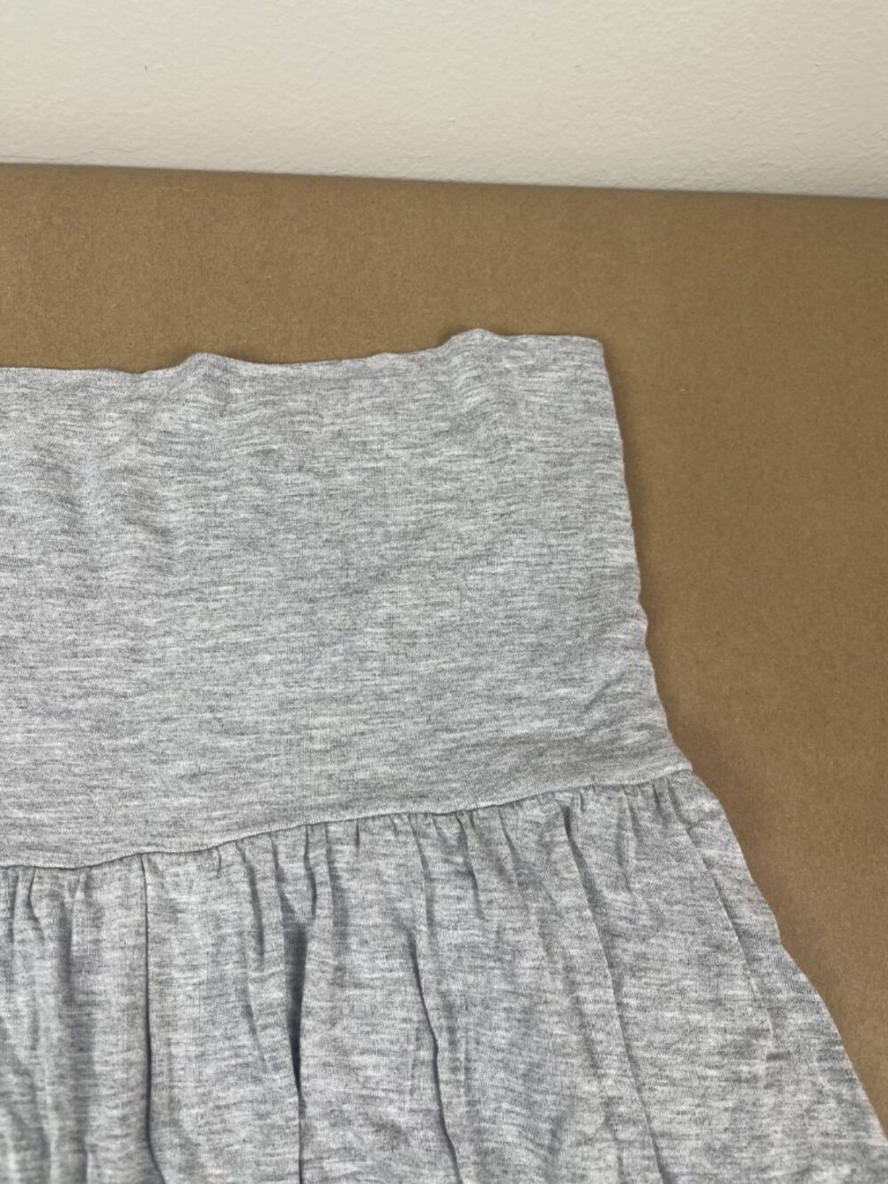 No Boundaries Gray Flared Mini Skirt Stretch Pull On Rayon Size M 8-10 - Picture 4 of 12